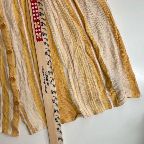 Torrid Yellow Babydoll Rayon Crepe Smocked Tank Sleeveless Stripes 3X - Picture 11 of 11